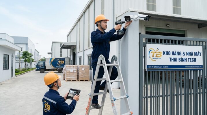 Lắp camera ngoài trời cho nhà xưởng, kho bãi